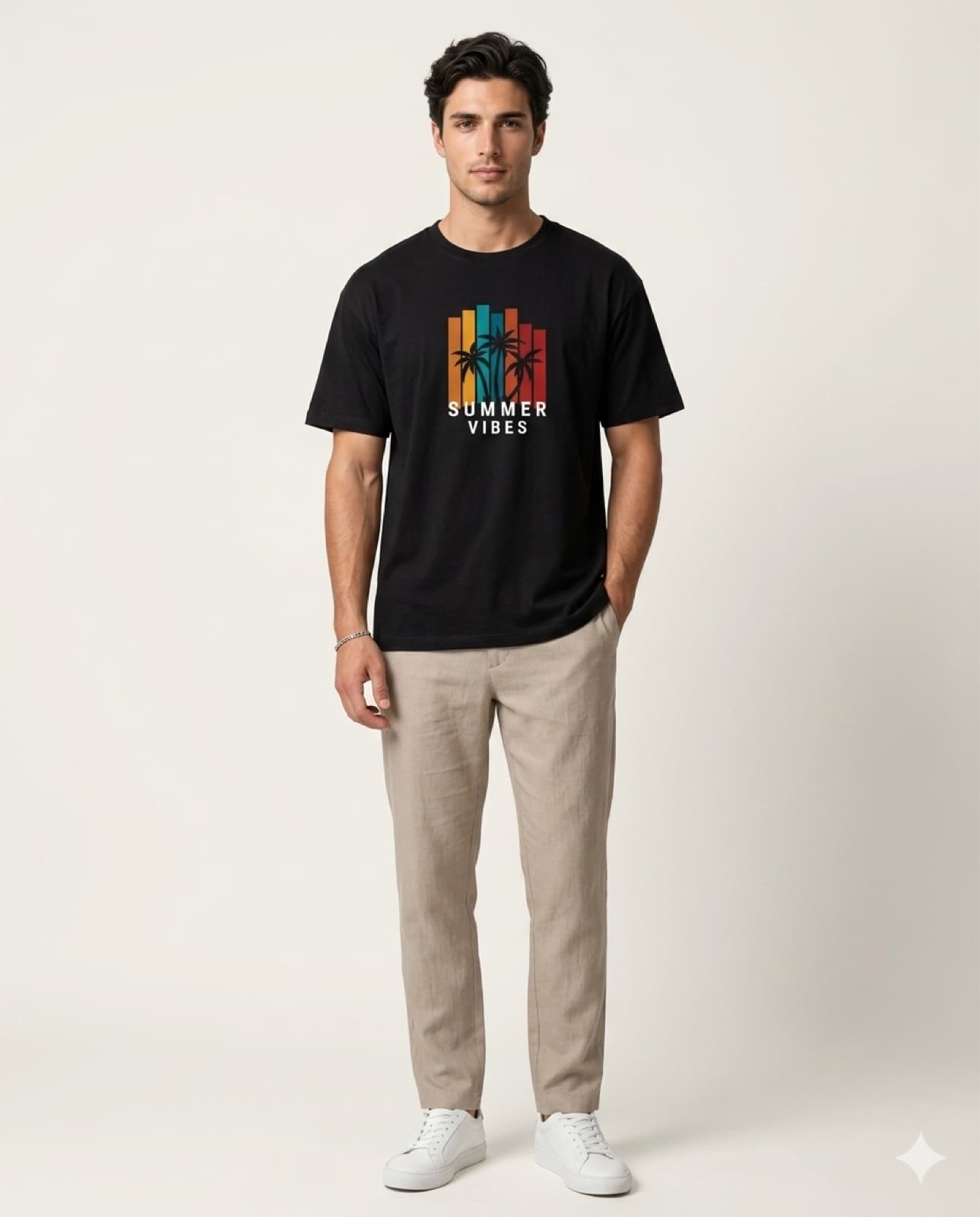 Summer Vibes T-shirt in black